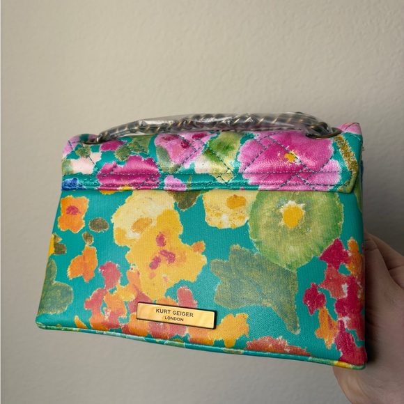 Kurt Geiger London mini Kensington floral leather bag - Picture 5 of 12